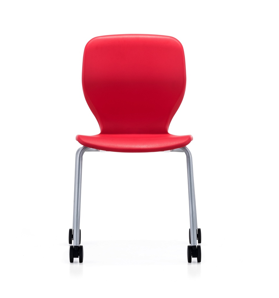 Plastic chair with wheels