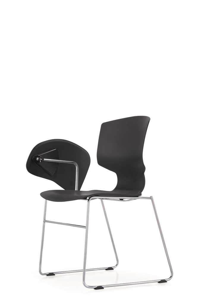 Chair with side table