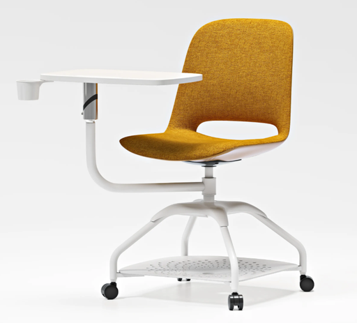 [15100217] Chair with wheels and side table