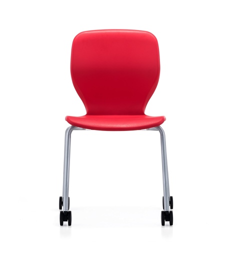 [10100019] Plastic chair with wheels