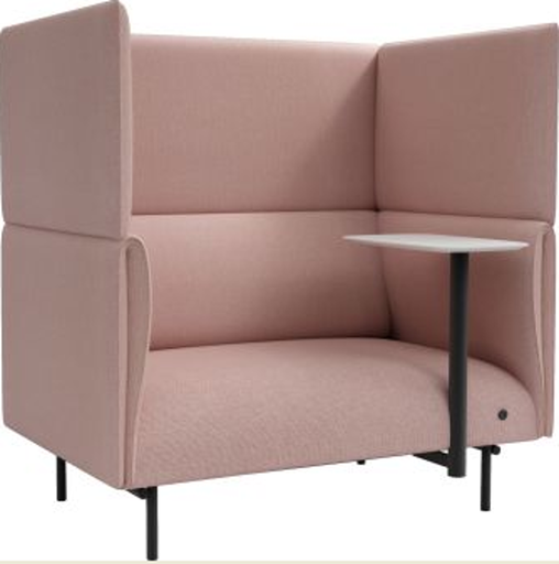 [41100102] Sofa with side table