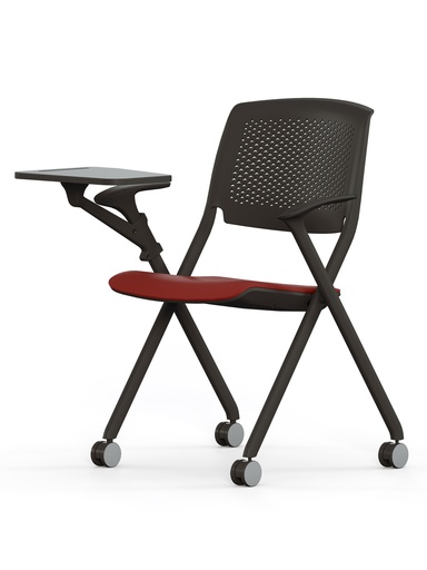 [12100318] Armchair with wheels and side table