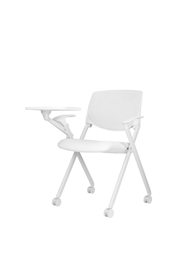 [12100320] Armchair with wheels and side table